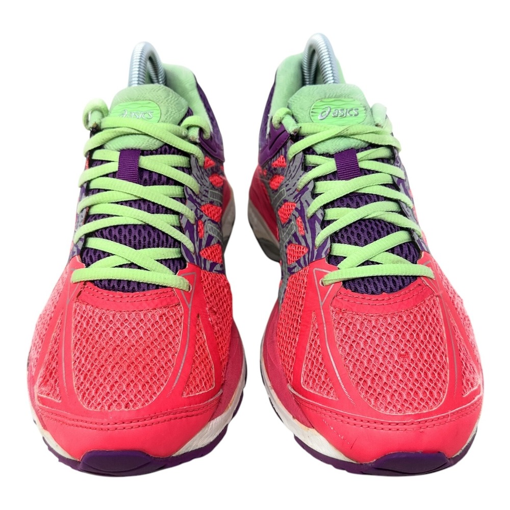ASICS Gel-Kayano 21 Running Shoes Womens 7.5 Pink Purple Lime Green T5E9N - Picture 13 of 15